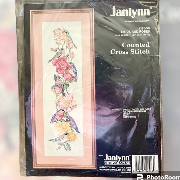 janlynn Other - NWT Janlynn “Birds and Roses” 9”x 27” Counted Cross Stitch Pattern # 125-56